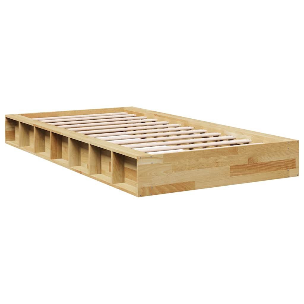 vidaXL Πλαίσιο κρεβατιού χωρίς στρώμα 90x200 cm μασίφ ξύλο δρυς