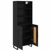 vidaXL Highboard &Mu;&alpha;ύ&rho;&eta; &Omicron;&xi;&upsilon;ά 69,5 x 34 x 180 &epsilon;&kappa;. &Epsilon;&pi;&epsilon;&xi;&epsilon;&rho;&gamma;&alpha;&sigma;&mu;έ&nu;&omicron; &xi;ύ&lambda;&omicron;