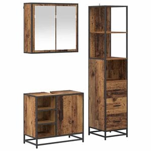 vidaXL &Sigma;&epsilon;&tau; &Epsilon;&pi;ί&pi;&lambda;&omega;&nu; &Mu;&pi;ά&nu;&iota;&omicron;&upsilon; 3 &tau;&mu;&chi;. &Pi;&alpha;&lambda;&iota;ό &Xi;ύ&lambda;&omicron; 65 x 33 x 60 &epsilon;&kappa;