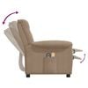 vidaXL Πολυθρόνα Μασάζ Ηλεκτρική Taupe από Ύφασμα Μικροϊνών