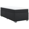 vidaXL Κρεβάτι Boxspring με Στρώμα Μαύρο 90x200εκ. από Συνθετικό Δέρμα