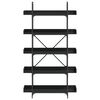 vidaXL Βιβλιοθήκη 5 Επιπέδων Μαύρη 100 x 33 x 180,5 εκ. Επεξεργ. Ξύλο