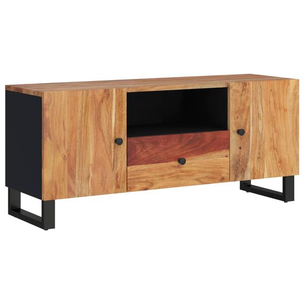 vidaXL Έπιπλο Τηλεόρασης 105x33,5x46 εκ Μασίφ Ξύλο Ακακίας & Επ. Ξύλο