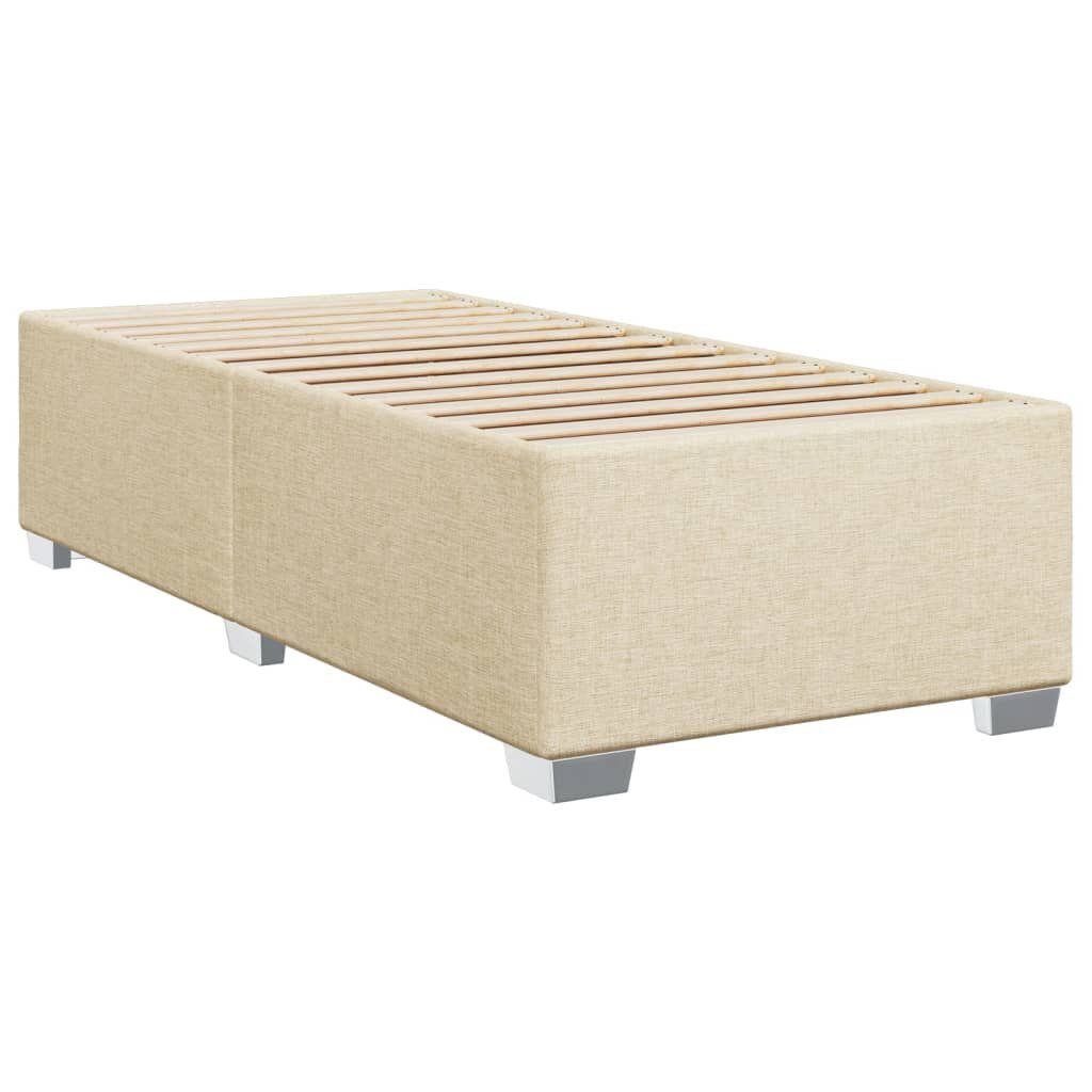vidaXL Κρεβάτι Boxspring με Στρώμα Κρεμ 80 x 200 εκ. Υφασμάτινο