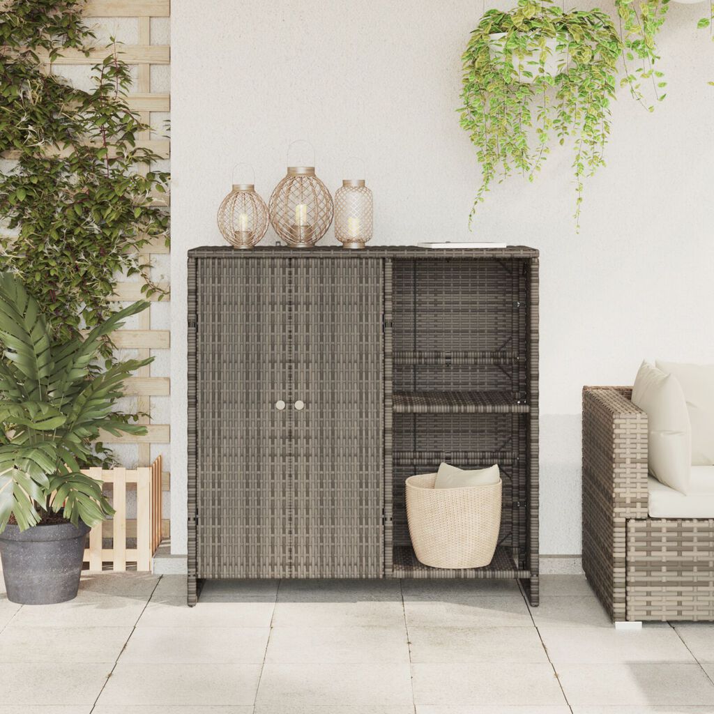 vidaXL Ντουλάπα Αποθήκευσης Γκρι 100x36x102 εκ Ρατάν