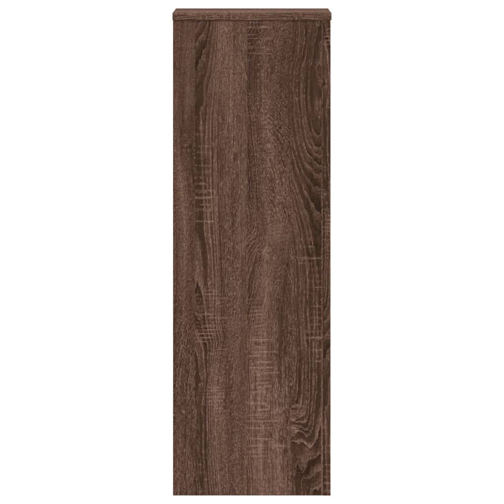 vidaXL Βάσεις Φυτών Καφέ Δρυς 33x33x100 εκ. Επεξεργασμένο Ξύλο