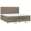 vidaXL &Kappa;&rho;&epsilon;&beta;ά&tau;&iota; Boxspring &mu;&epsilon; &Sigma;&tau;&rho;ώ&mu;&alpha; Taupe 200x200 &epsilon;&kappa;. &Upsilon;&phi;&alpha;&sigma;&mu;ά&tau;&iota;&nu;&omicron;