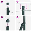 vidaXL Στύλος Περιφράξεων Άλλο 26 pcs Ασημί 3.2 x 3.2 x 120 εκ Ατσάλι