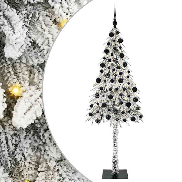 vidaXL Χριστουγεννιάτικο Δέντρο με 300 LED Λευκό 210 cm ΠΕ και Ατσάλι