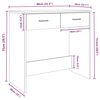 vidaXL Γραφείο Γκρι Sonoma 80 x 40 x 75 εκ. από Επεξεργασμένο Ξύλο