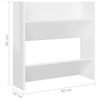 vidaXL Παπουτσοθήκες 4 τεμ. Γυαλ. Λευκό 60 x 18 x 60 εκ. Επεξ. Ξύλο