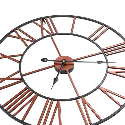 vidaXL Ρολόι Τοίχου Κόκκινο 58 εκ. Μεταλλικό