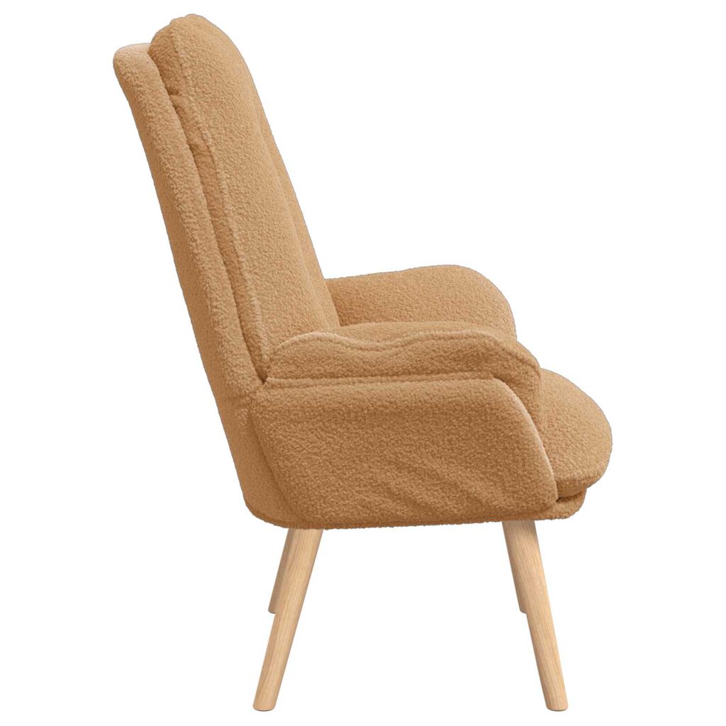 vidaXL Χαλαρωτική Πολυθρόνα Μπεζ 69 x 74 x 93 εκ. ύφασμα