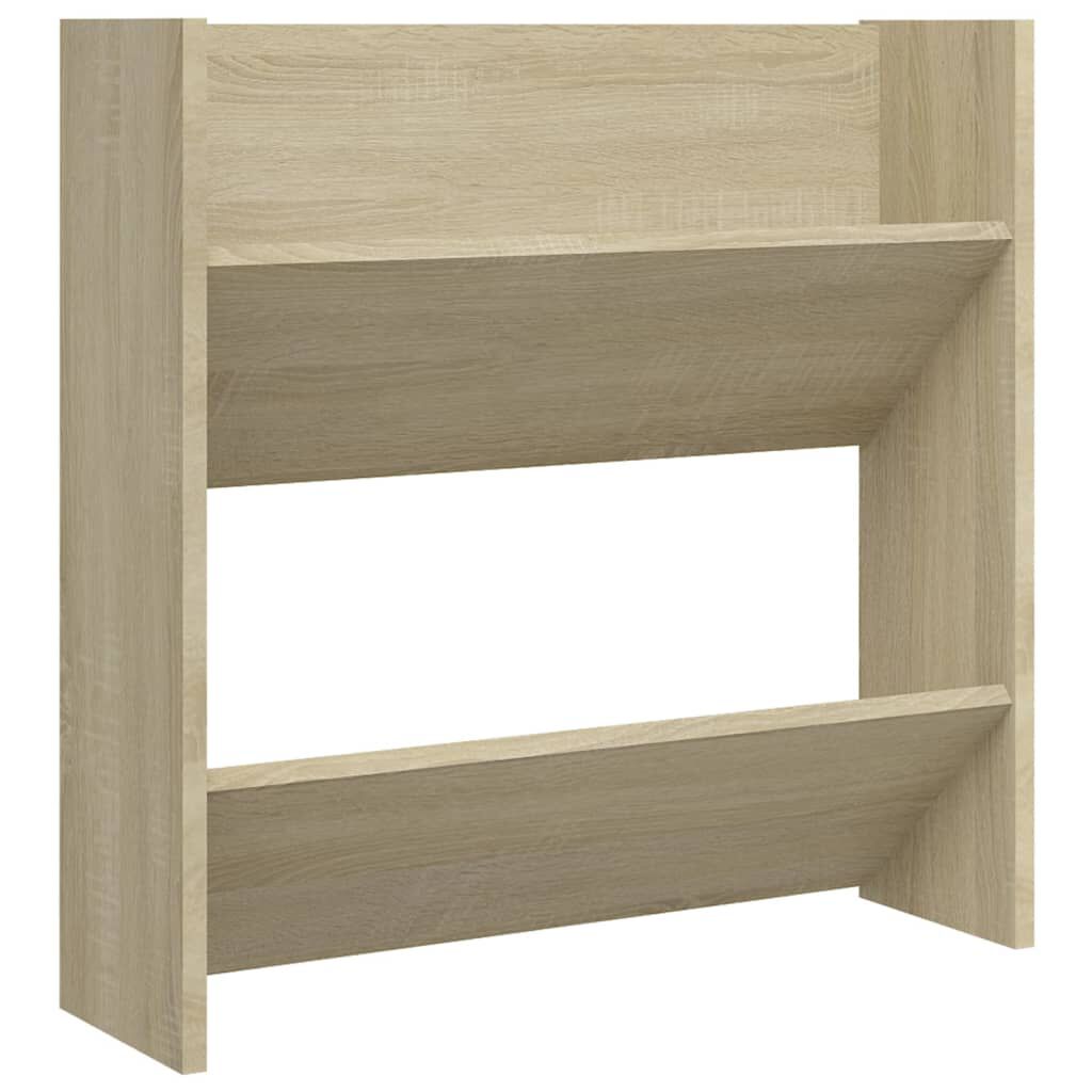 vidaXL Παπουτσοθήκη Τοίχου Sonoma Δρυς 60 x 18 x 60 εκ. Μοριοσανίδα