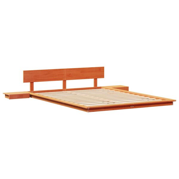vidaXL Σκελετός Κρεβατιού Καφέ 150 x 200 cm ξύλο