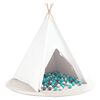 vidaXL Σκηνίτσα Teepee Λευκό 120 x 120 x 150 cm Ύφασμα και Πλαστικό