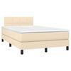 vidaXL &Kappa;&rho;&epsilon;&beta;ά&tau;&iota; Boxspring &mu;&epsilon; &Sigma;&tau;&rho;ώ&mu;&alpha; & LED &Kappa;&rho;&epsilon;&mu; 120x200 &epsilon;&kappa;. &Upsilon;&phi;&alpha;&sigma;&mu;ά&tau;&iota;&nu;&omicron;