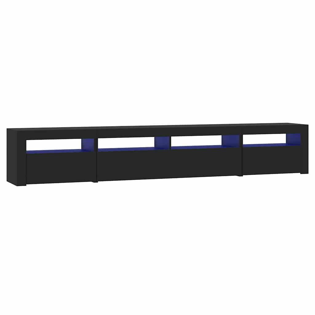 vidaXL Έπιπλο Τηλεόρασης με LED Μαύρο 240x35x40 εκ.
