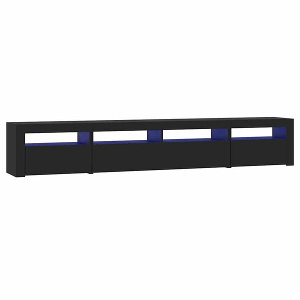 vidaXL Έπιπλο Τηλεόρασης με LED Μαύρο 240x35x40 εκ.