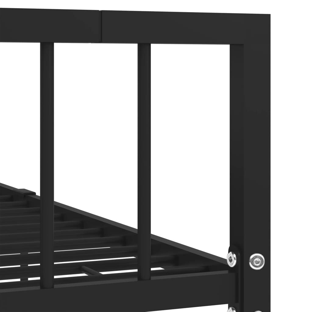 vidaXL Πλαίσιο Κρεβατιού Μαύρο 160 x 200 εκ. Μεταλλικό