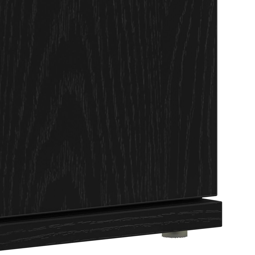 vidaXL Ντουλάπα Παπουτσιών Μαύρης Βελανιδιάς 80x39x180 εκ. Ξύλινη