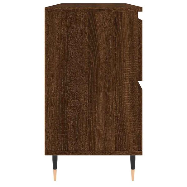 vidaXL Ντουλάπι Μπάνιου Καφέ Δρυς 80 x 33 x 60 εκ. Επεξεργασμένο Ξύλο