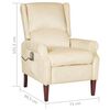 vidaXL Πολυθρόνα Μασάζ Ανακλινόμενη Κρεμ Βελούδινη
