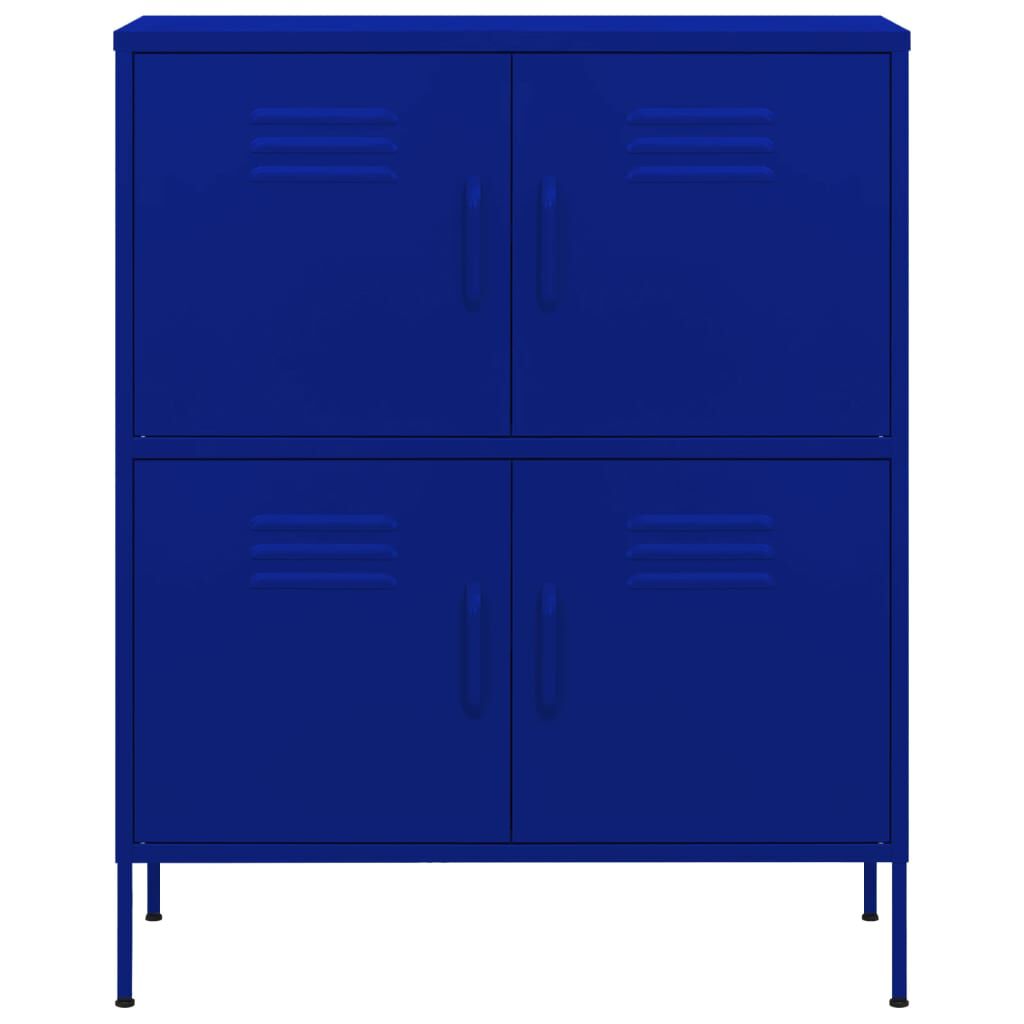 vidaXL Ντουλάπι Αποθήκευσης Ναυτικό Μπλε 80x35x101,5 εκ. από Ατσάλι