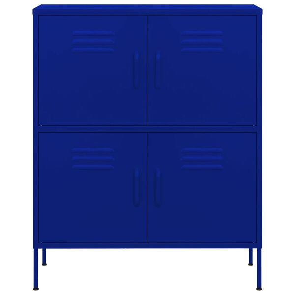 vidaXL Ντουλάπι Αποθήκευσης Ναυτικό Μπλε 80x35x101,5 εκ. από Ατσάλι