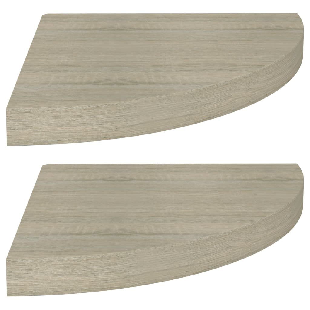 vidaXL Ράφια Τοίχου 2 τεμ. Χρώμα Δρυός 35x35x3,8 εκ. από MDF