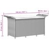 vidaXL Παγκάκι Κήπου με Μαξιλάρι Γκρι 116x46x57 εκ. από Συνθ. Ρατάν