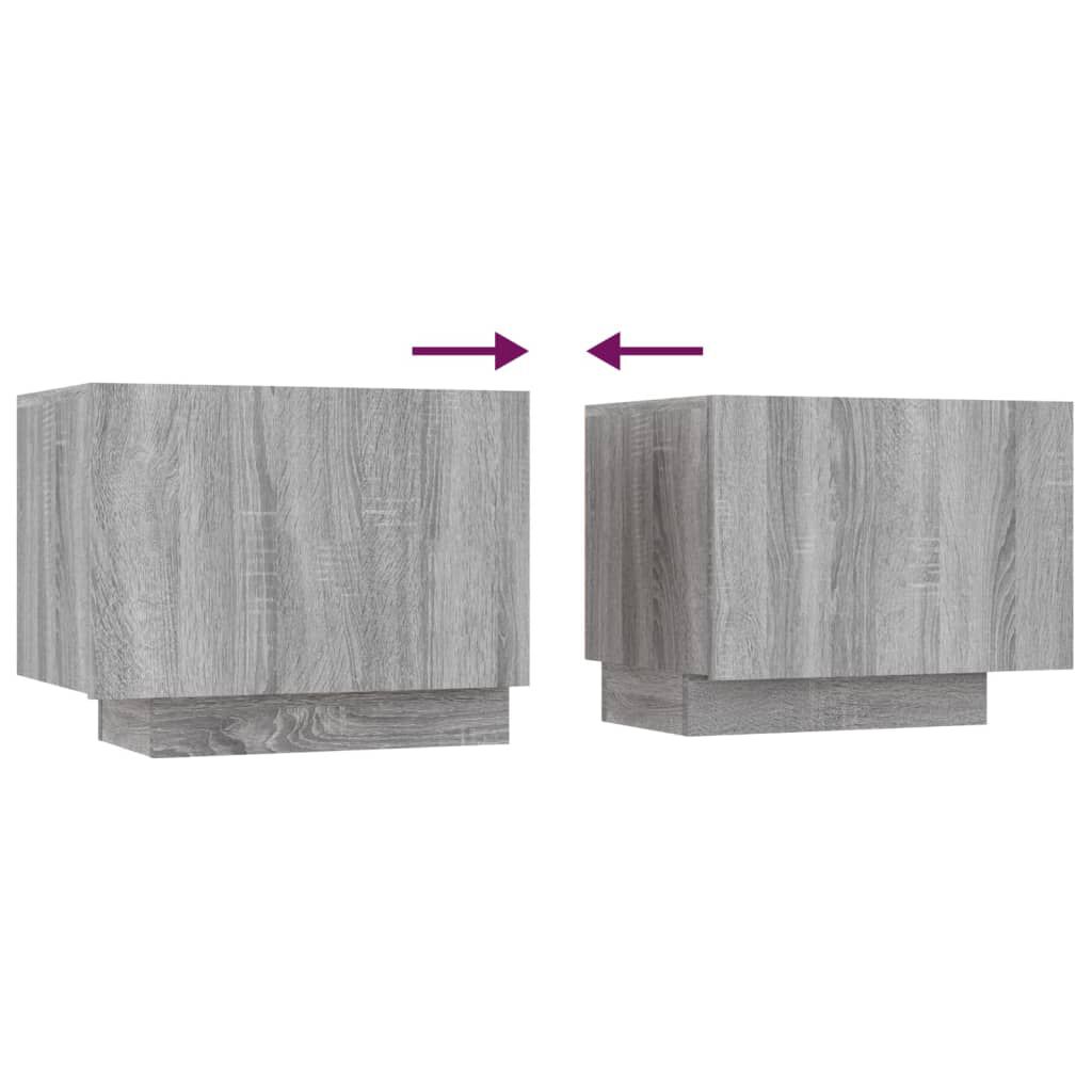 vidaXL Σετ Επίπλων Τηλεόρασης 3 Τεμ LED Γκρι Sonoma Επεξεργασμένο Ξύλο