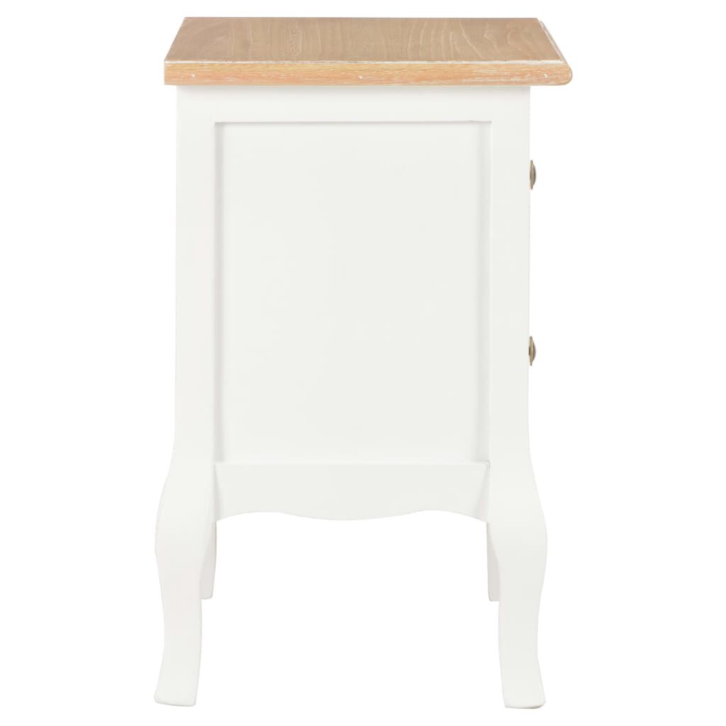 vidaXL Κομοδίνα 2 Τεμ. Λευκά 35 x 30 x 49 εκ. από MDF