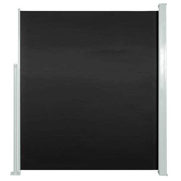vidaXL Διαχωριστικό Βεράντας Συρόμενο Μαύρο 160 x 500 εκ.