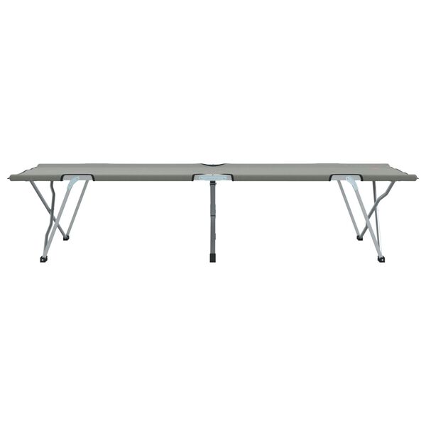 vidaXL Αναδιπλούμενο Κρεβάτι Κάμπινγκ Γκρι 62 x 194 x 42 εκ.