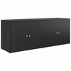 vidaXL Ντουλάπι Αποθήκευσης Κήπου Μαύρο 198 x 55,5 x 80 εκ. από Συνθετικό Ρατάν