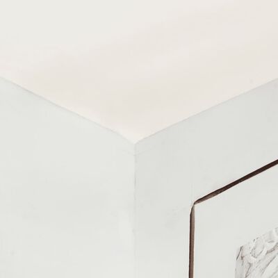 vidaXL Ντουλάπι Λευκό 55 x 30 x 90 εκ. από Μασίφ Ξύλο Ακακίας