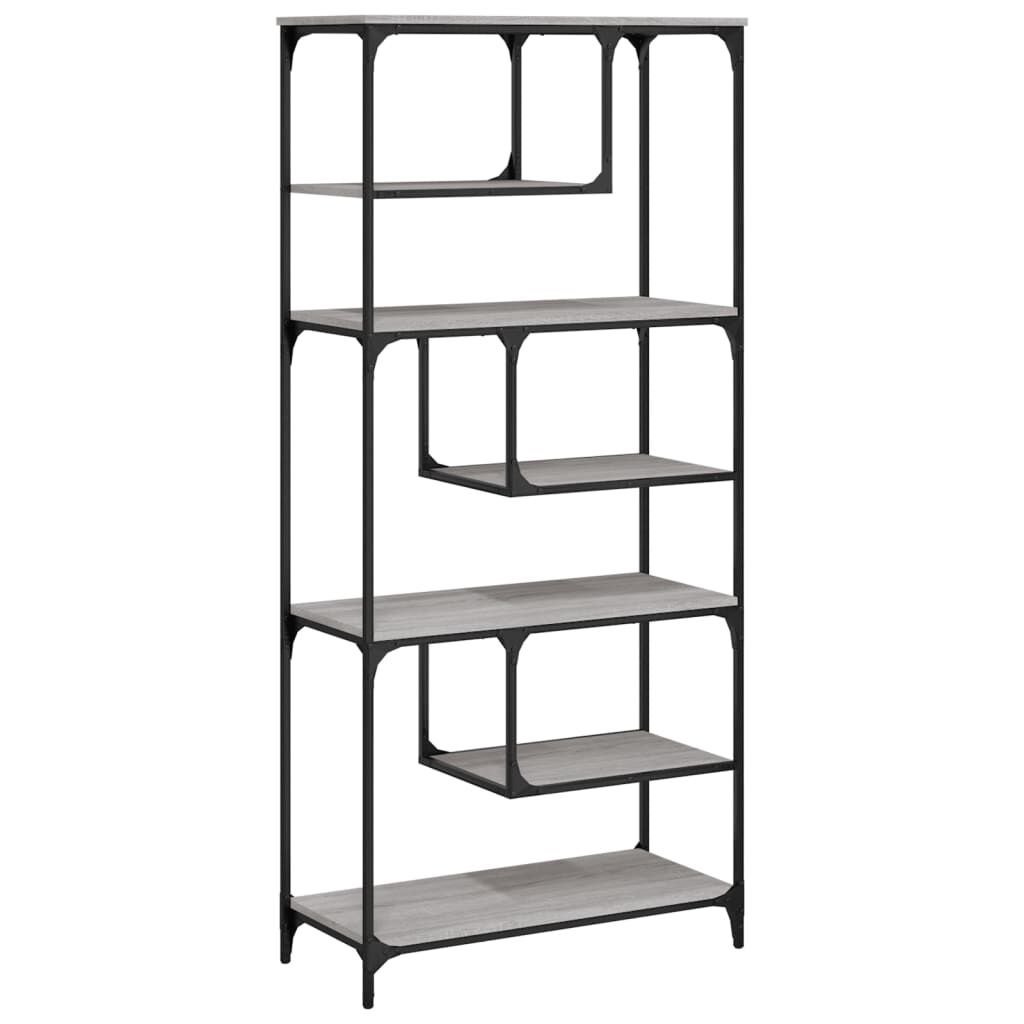 vidaXL Βιβλιοθήκη Γκρι Sonoma 81x36x176 εκ. από Επεξεργ. Ξύλο