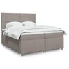 vidaXL &Kappa;&rho;&epsilon;&beta;ά&tau;&iota; Boxspring &mu;&epsilon; &Sigma;&tau;&rho;ώ&mu;&alpha; Taupe 200x200 &epsilon;&kappa;. &Upsilon;&phi;&alpha;&sigma;&mu;ά&tau;&iota;&nu;&omicron;