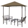 vidaXL &Kappa;&iota;ό&sigma;&kappa;&iota; &Kappa;ή&pi;&omicron;&upsilon; &Tau;&rho;&alpha;&pi;έ&zeta;&iota; & &Pi;&alpha;&gamma;&kappa;ά&kappa;&iota;&alpha; Taupe 2,5x1,5x2,4&mu;. 180 &gamma;&rho;./&mu;&sup2;