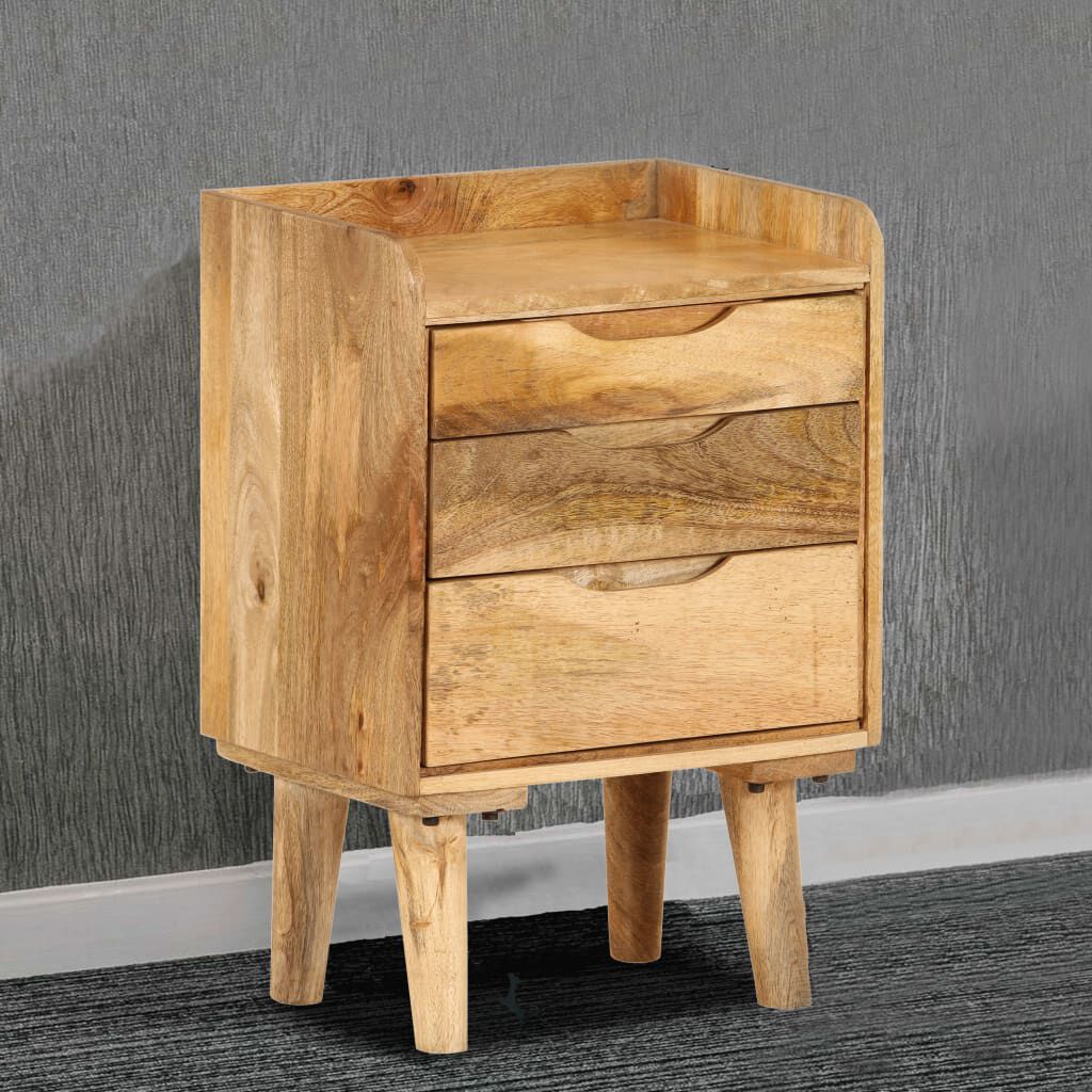 vidaXL Κομοδίνο 40 x 30 x 59,5 εκ. από Μασίφ Ξύλο Μάνγκο