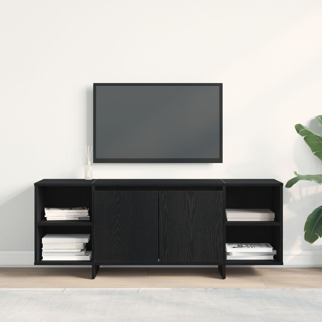 vidaXL Βάση τηλεόρασης - Μαύρη Δρυς - 120x30x40.5 εκ. - Φτιαγμένη από Επεξεργασμένο ξύλο