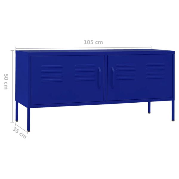 vidaXL Έπιπλο Τηλεόρασης Ναυτικό Μπλε 105x35x50 εκ. από Ατσάλι
