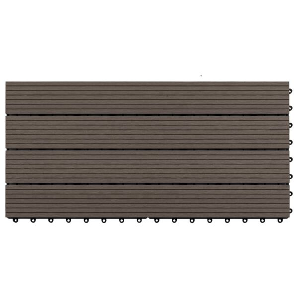 vidaXL Πλακάκια Deck 6 τεμ. Σκούρο Καφέ 60 x 30 εκ. 1,08 μ² από WPC