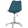 vidaXL Καρέκλα Τραπεζαρίας Περιστρεφόμενη Τιρκουάζ από Συνθετικό Δέρμα