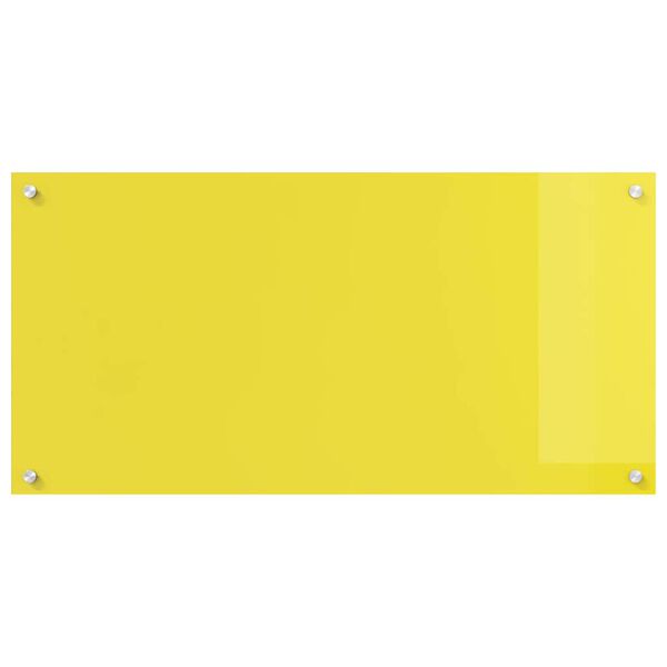 vidaXL Πίσω Πάνελ Κουζίνας 2 pcs Κίτρινο 100 x 50 cm σκληρυμένο γυαλί