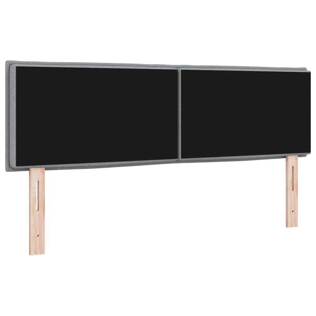 vidaXL Κεφαλάρι με κεφαλάρι Ανοιχτό γκρι 140 cm ύφασμα