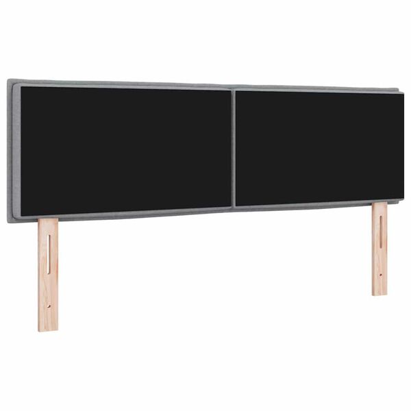 vidaXL Κεφαλάρι με κεφαλάρι Ανοιχτό γκρι 140 cm ύφασμα