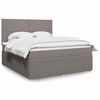 vidaXL &Kappa;&rho;&epsilon;&beta;ά&tau;&iota; Boxspring &mu;&epsilon; &Sigma;&tau;&rho;ώ&mu;&alpha; Taupe 180x200 &epsilon;&kappa;. &Upsilon;&phi;&alpha;&sigma;&mu;ά&tau;&iota;&nu;&omicron;