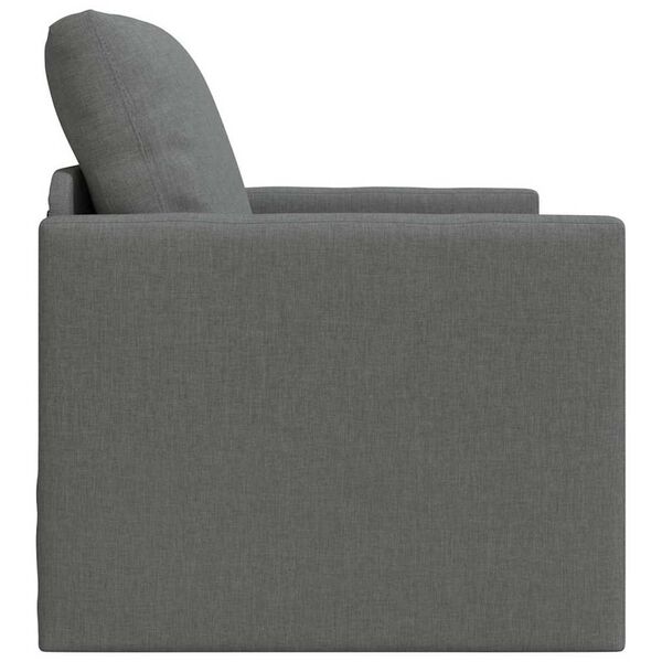 vidaXL Καναπές-Κρεβάτι Δαπέδου 2 σε 1 Σκ. Γκρι 112x174x55 εκ. Ύφασμα